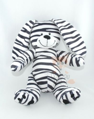   lapin blanc noir zébré 